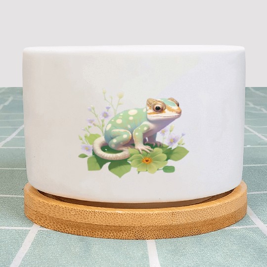 Cute Chameleon for Lizard Pet Lover Plant Pots