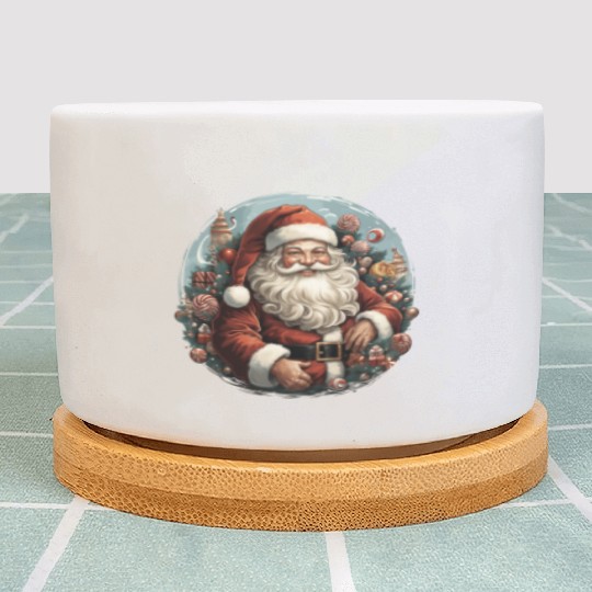 a jolly Santa Claus Plant Pots