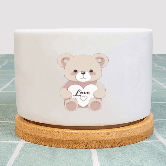 Valentine Teddy Bear Plant Pots