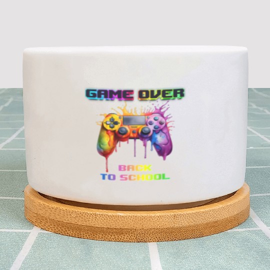 Game Over Back To School First Day School Gaming Plant Pots