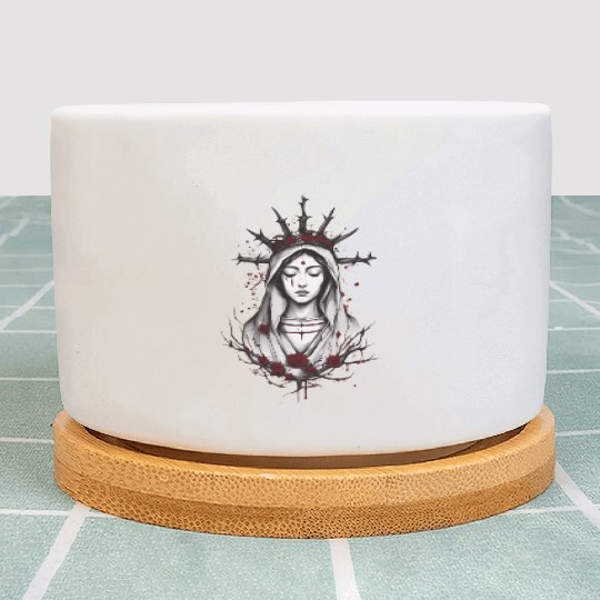 Mary The Blessed Virgin Plant Pots