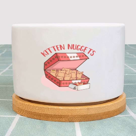 Funny Kittens as Chicken Nuggets, Cat Lover Plant Pots