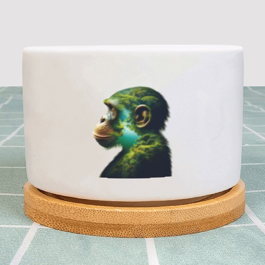 Nature in Chimpanzee Body Plant Pots