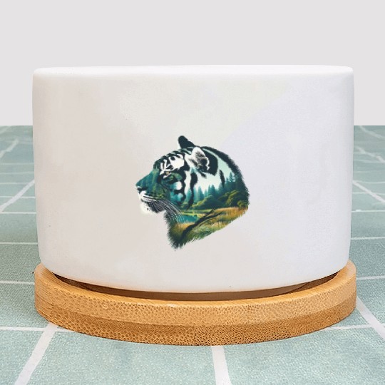 Nature in Tiger Pattern Plant Pots