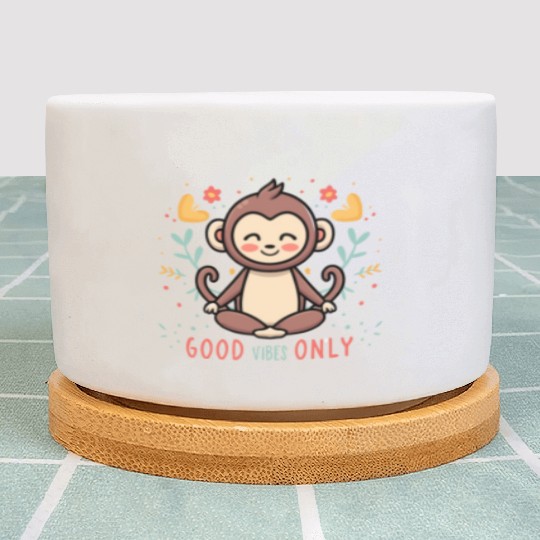 Yoga Monkey Plant Pots