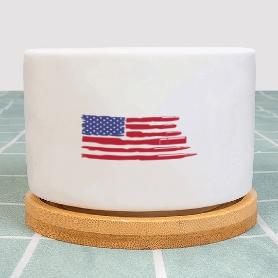 The Gun USA Flag Plant Pots