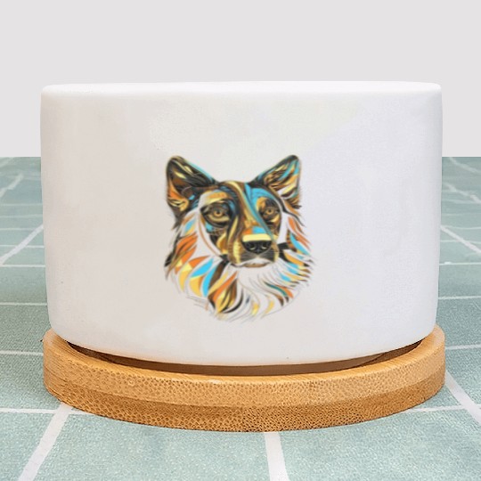 German Shepherd Funny Dog Street Art Comic Pet Plant Pots