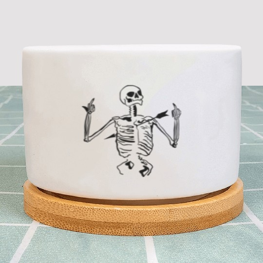 Skeleton pierced Fuck off Plant Pots