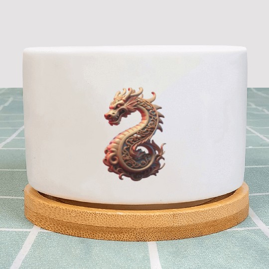 Wooden dragon Plant Pots