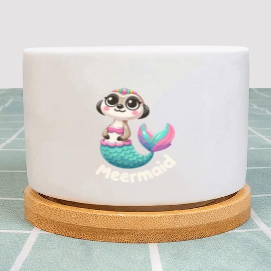 Meerkat Mermaid Fantasy Plant Pots