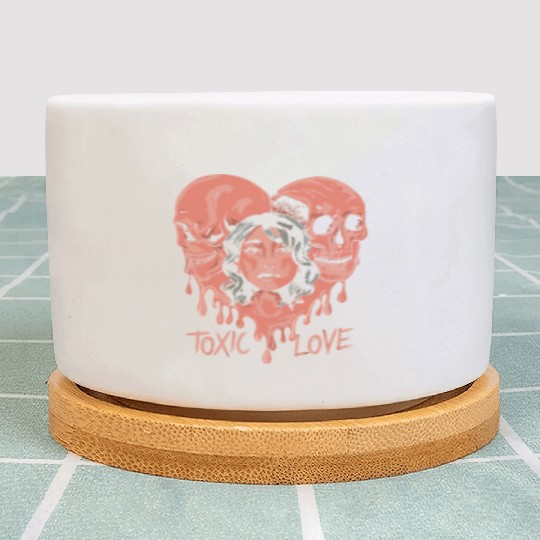 Toxic Love Valentine Couple Plant Pots