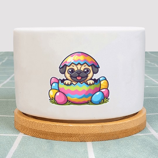 Easter Pup Surprise: Mopsy Hatchling Plant Pots