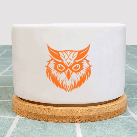 A Owl Icon vector Plant Pots Design