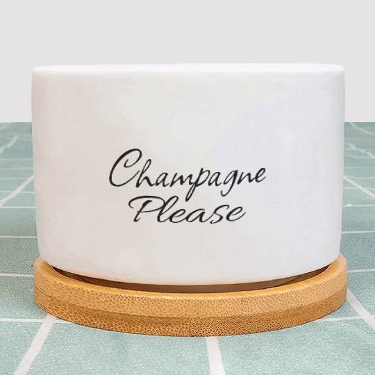 Champagne Please Plant Pots