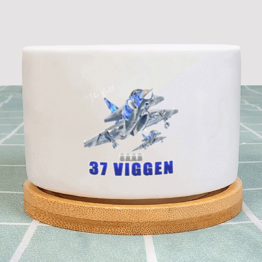 Saab 37 Viggen Swedish Multi Combat Aircraft Plant Pots