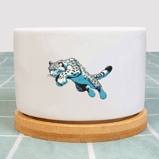 Snow Leopard Leopard White Leopard Plant Pots