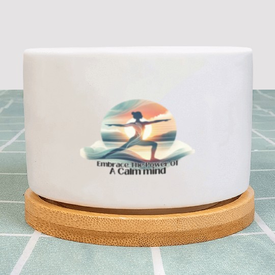 Yoga Sunset Serenity Plant Pots