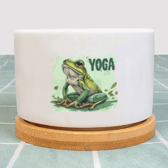 Yoga Frog Relaxation Chilling Meditation Plant Pots