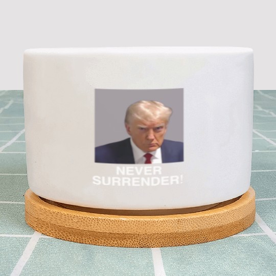 Trump Never Surrender Plant Pots