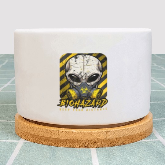 ALIEN BIOHAZARD Keep Your DISTANCE Plant Pots