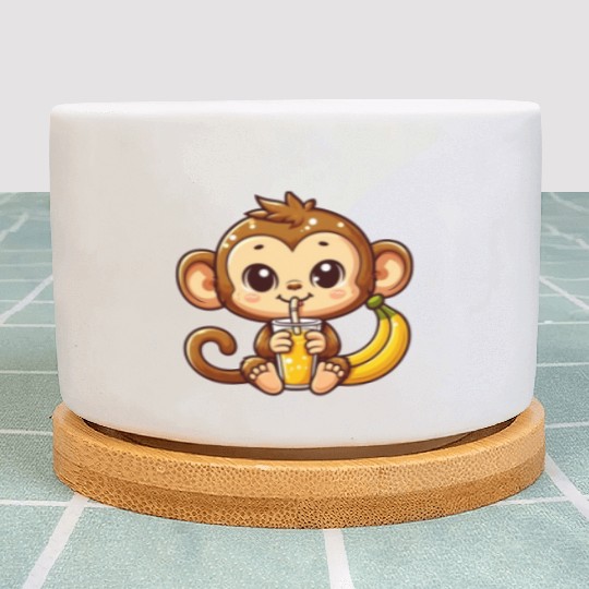 Monkey Business: Banana Juice Break Plant Pots