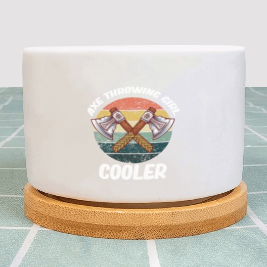 Axe Throwing Girl Cooler Chainsaw Bushcraft Plant Pots
