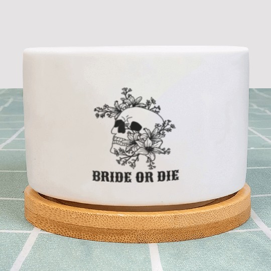 Bride Or Die Halloween Bachelorette Party Plant Pots