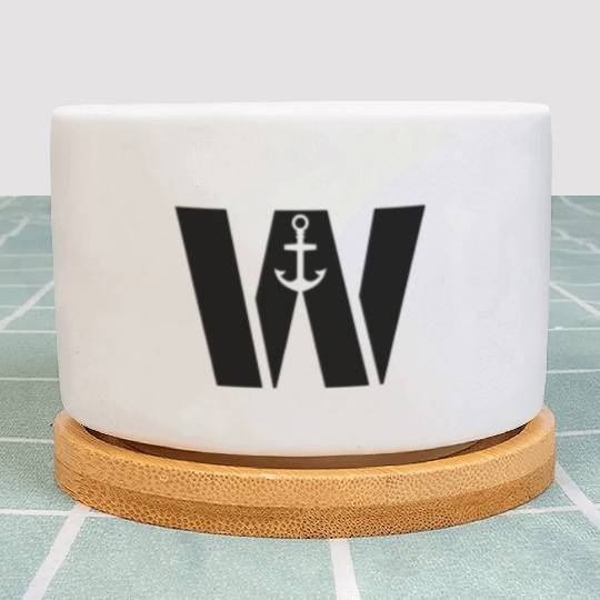 Wanchor W Anchor Essential,Hunter, pirate, ship Plant Pots