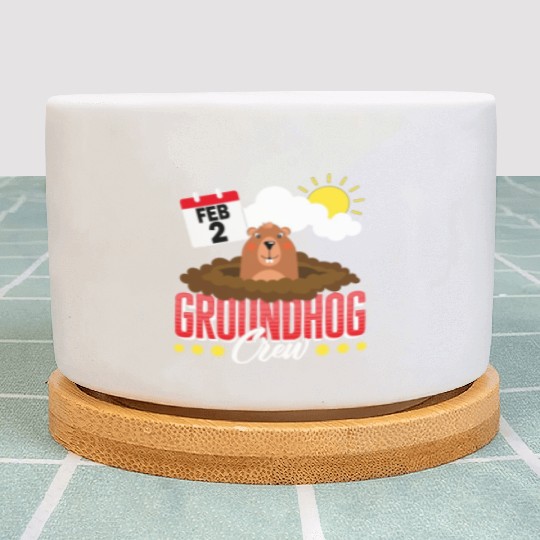 Groundhog Plant Pots, Groundhog Crew Predicting Spring