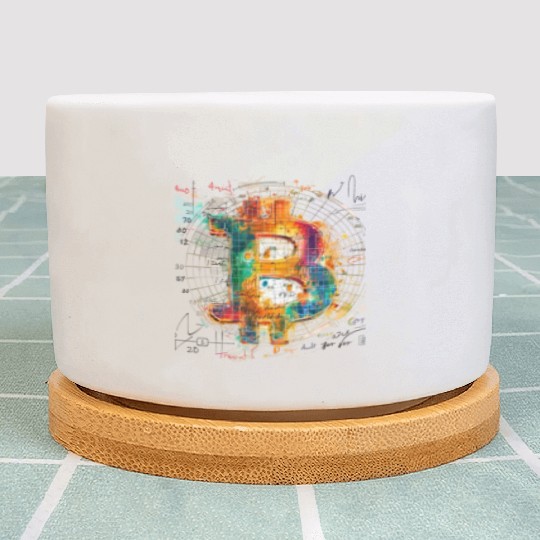 Pi day 3.14 Nerd Math Teacher Crypto Bitcoin Plant Pots
