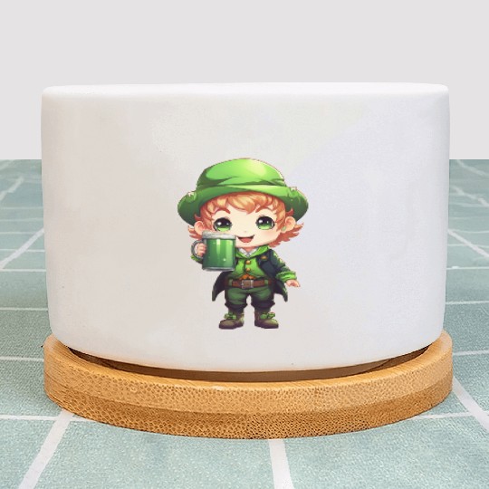 Green Beer on St Patricks Day Plant Pots