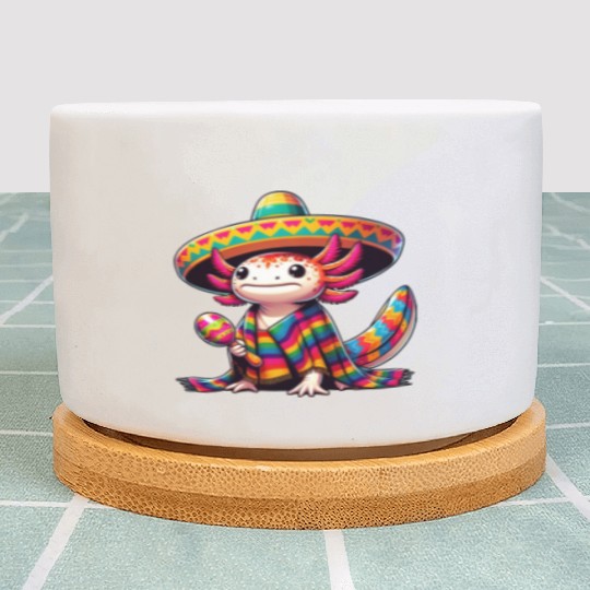 Cinco de Mayo Axolotl: Celebratory Design Plant Pots