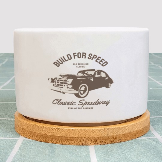 Build for speed, classic speedway Plant Pots
