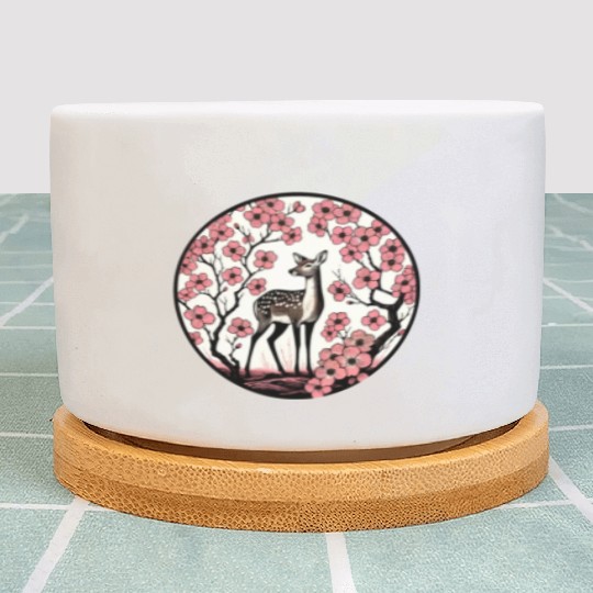 Spring Fawn Deer Dogwood Plant Pots