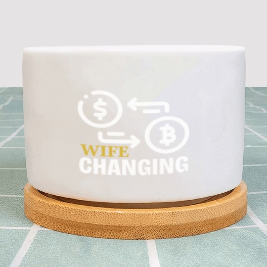 Black and Gold Wife Changing - Bitcoin Plant Pots