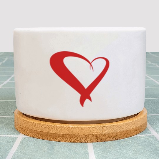 Decorative heart symbol / icon. Hand drawn. Plant Pots