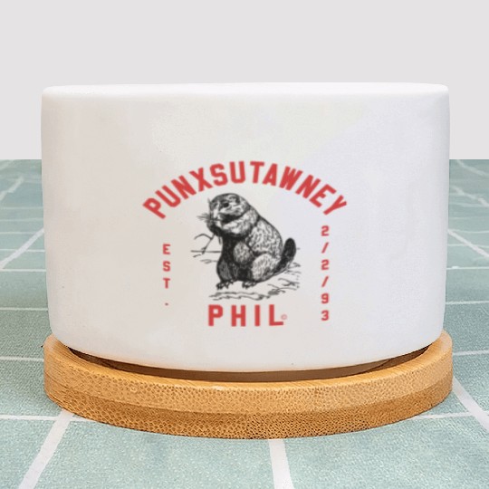 Punxsutawney Phil Groundhog Day Plant Pots