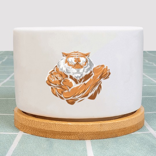 Tiger I Love Dad Plant Pots