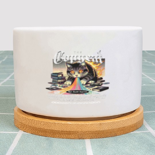 Pixel Pirate Cat Apparel: Crafty Copycat's Digital Plant Pots