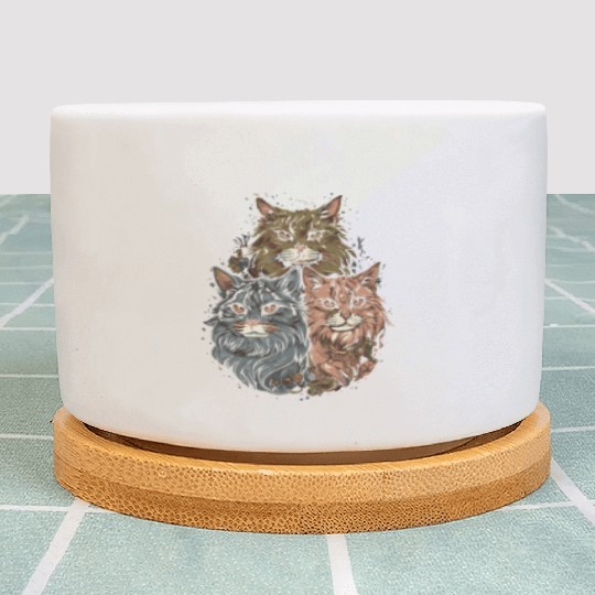 Maine Cat Gang Plant Pots