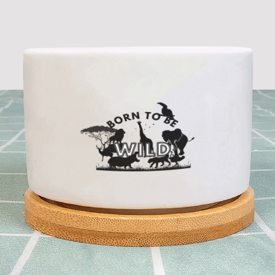 Born To Be Wild Silhouettes Plant Pots