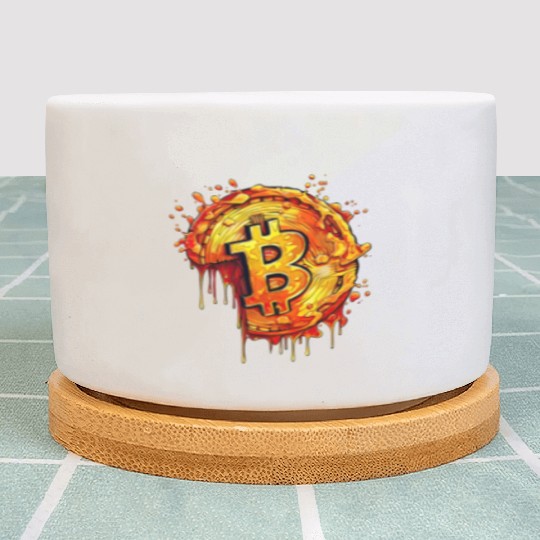 Bitcoin Pizza Day Funny Crypto Currency Trading Plant Pots
