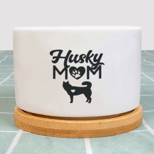 Husky mom Plant Pots