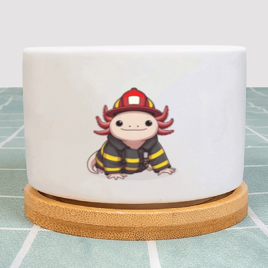 Axolotl Firefighter Plant Pots