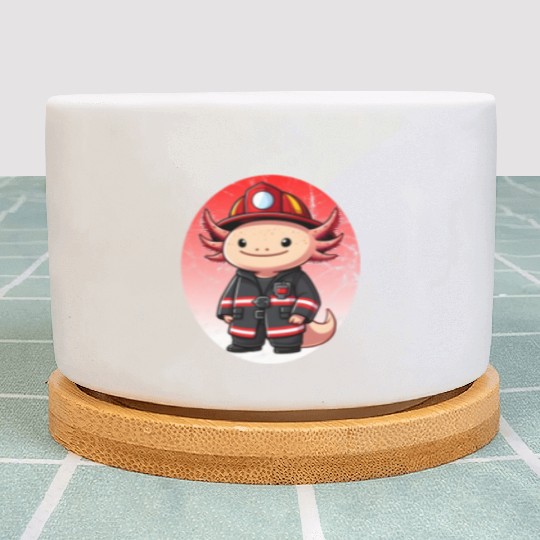 Axolotl Firefighter Plant Pots