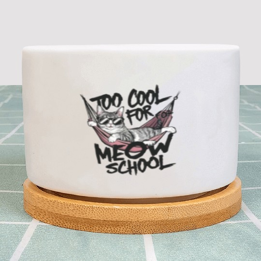 Too cool for meow school Plant Pots