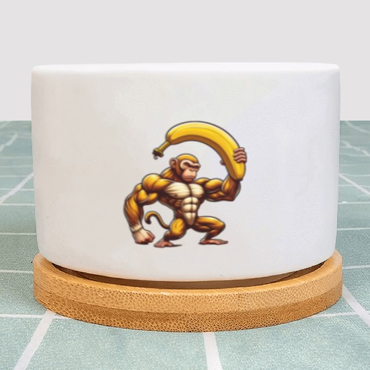 Musclemonkey with giant banana Plant Pots