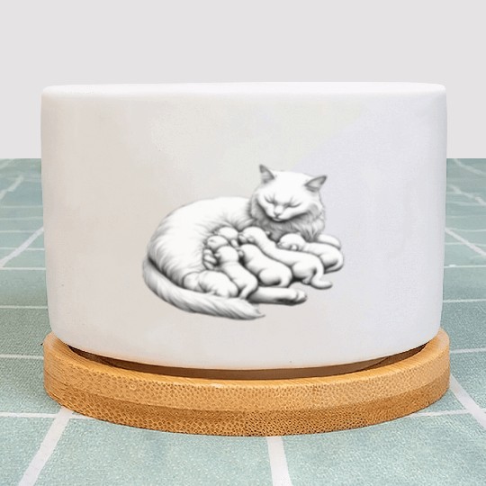Breastfeeding Mother Cat Plant Pots