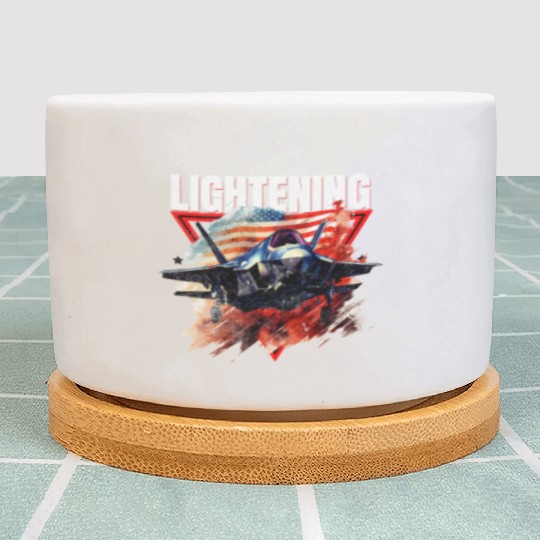F35 Lightning Fighter Jet Plane Veteran Military Plant Pots