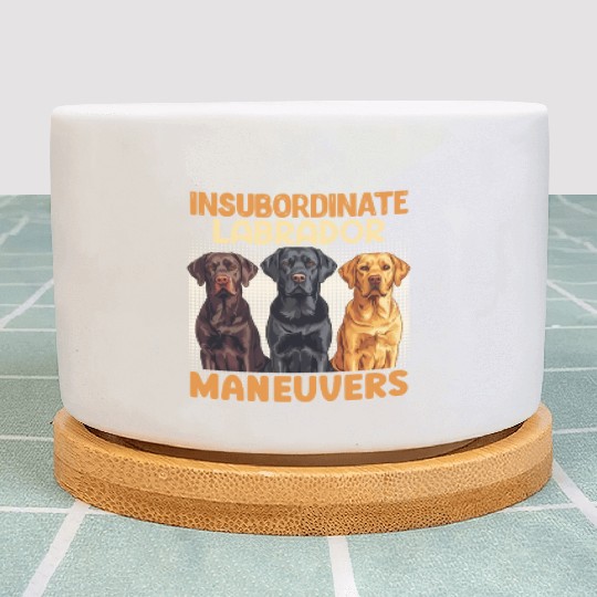 Labrador Dog INSUBORDINATE LABRADOR MANEUVERS Plant Pots